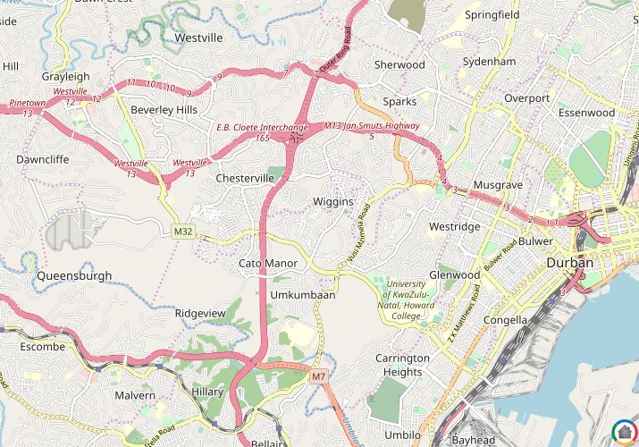 Map location of Wiggins